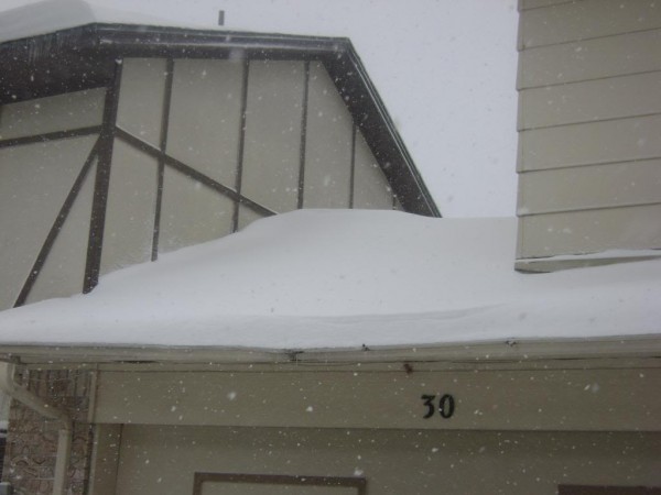 Ice dams in Brookfield, WI